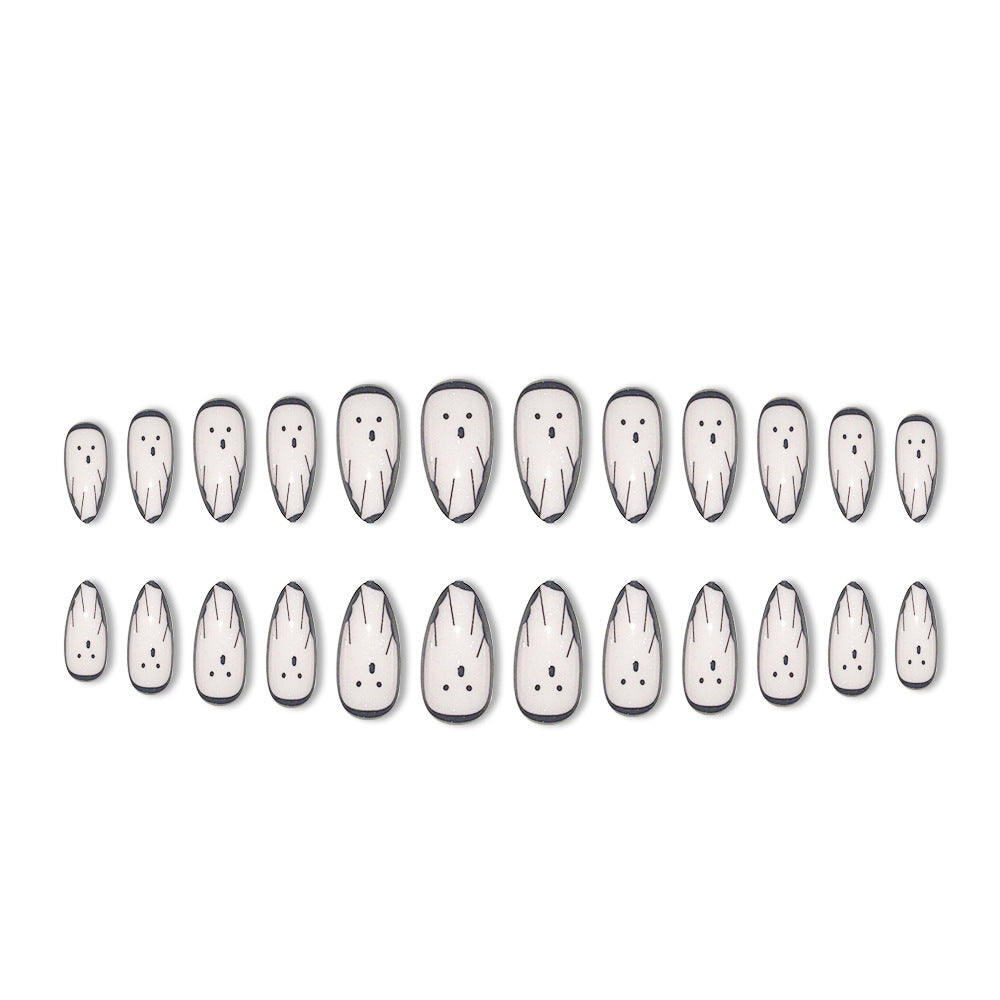 Ghost-Themed Stiletto Nail Art Stornfield