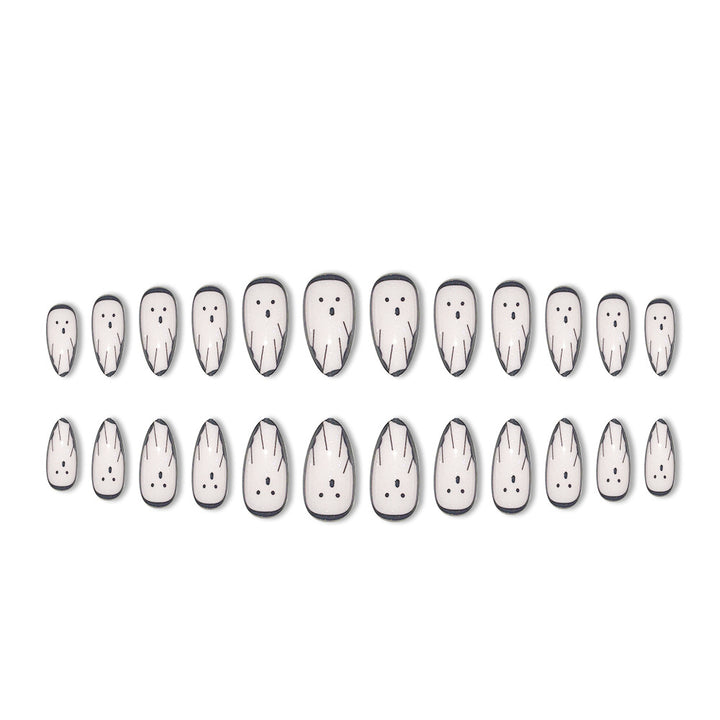 Ghost-Themed Stiletto Nail Art Stornfield
