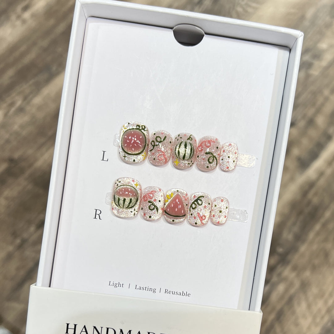 Decorative Floral Stiletto Press-On Nail Set Stornfield