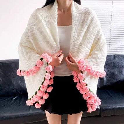 Floral Knit Bag