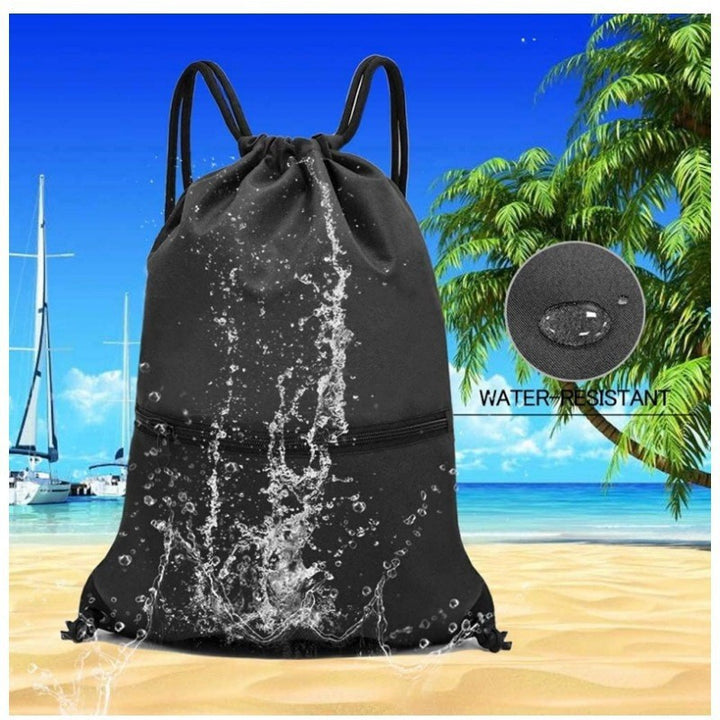 Sporty drawstring bag with zippered pockets Stornfield