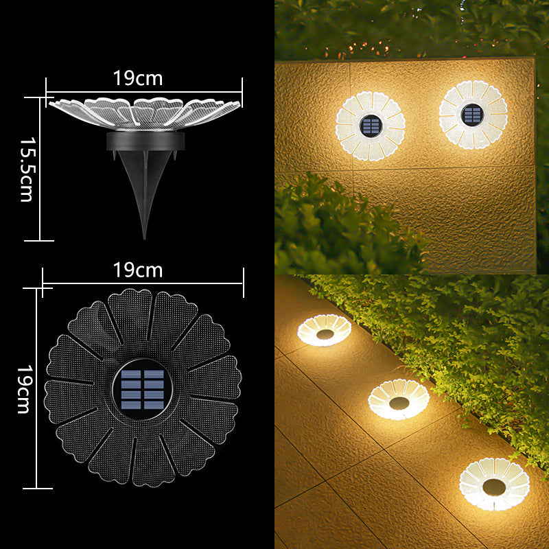 Decorative Solar Acrylic Petal Garden Stake LED Pathway Light Stornfield