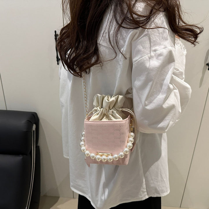 Elegant Pearl-Handled Mini Bucket Bag Stornfield