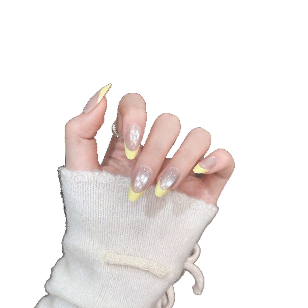 Glossy Almond-Shaped Press-On Nails