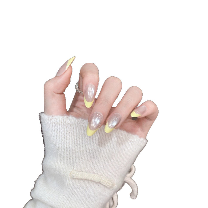 Glossy Almond-Shaped Press-On Nails