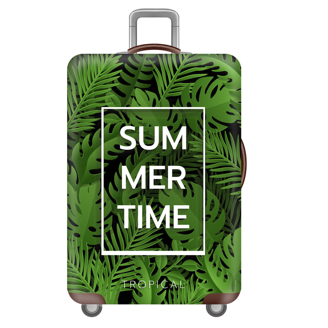 Unisex non-elastic suitcase cover with tropical leaf pattern, stretch protective cover for hard shell and soft case Stornfield