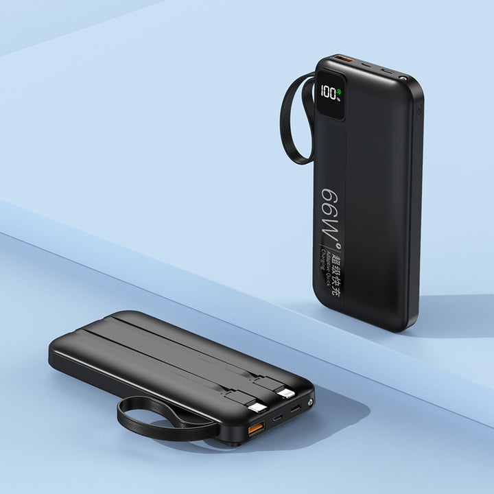 High-performance power bank with integrated charging cables and digital display Stornfield