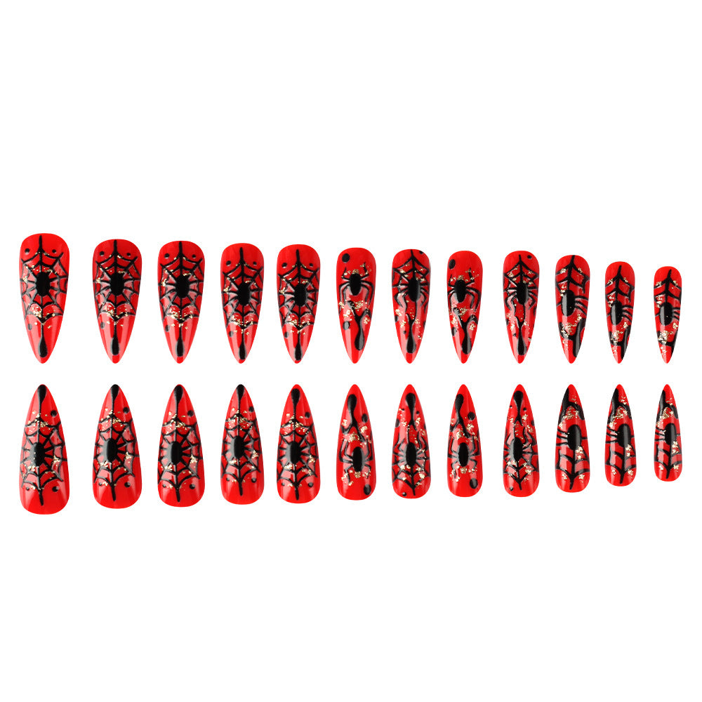 Halloween-Themed Poisonous Spider Press-On Nails Stornfield