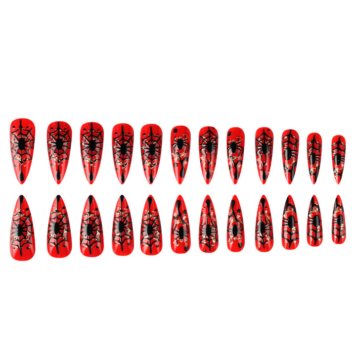 Halloween-Themed Poisonous Spider Press-On Nails Stornfield