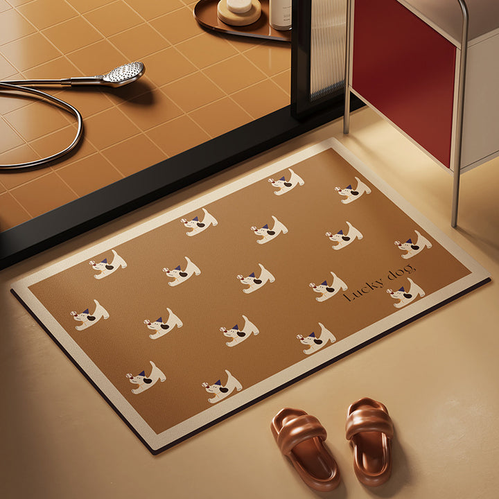 Playful Pet-Themed Bath Mat