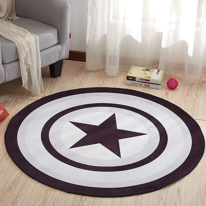 Captain America Shield-Themed Area Rug