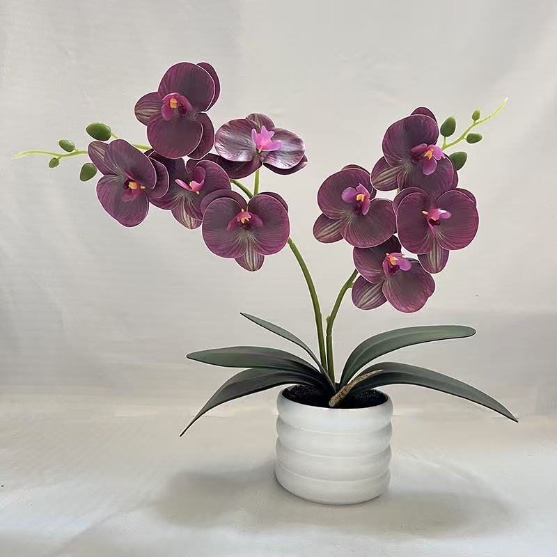 Elegant Artificial Orchid Flower Arrangement for Home Decor