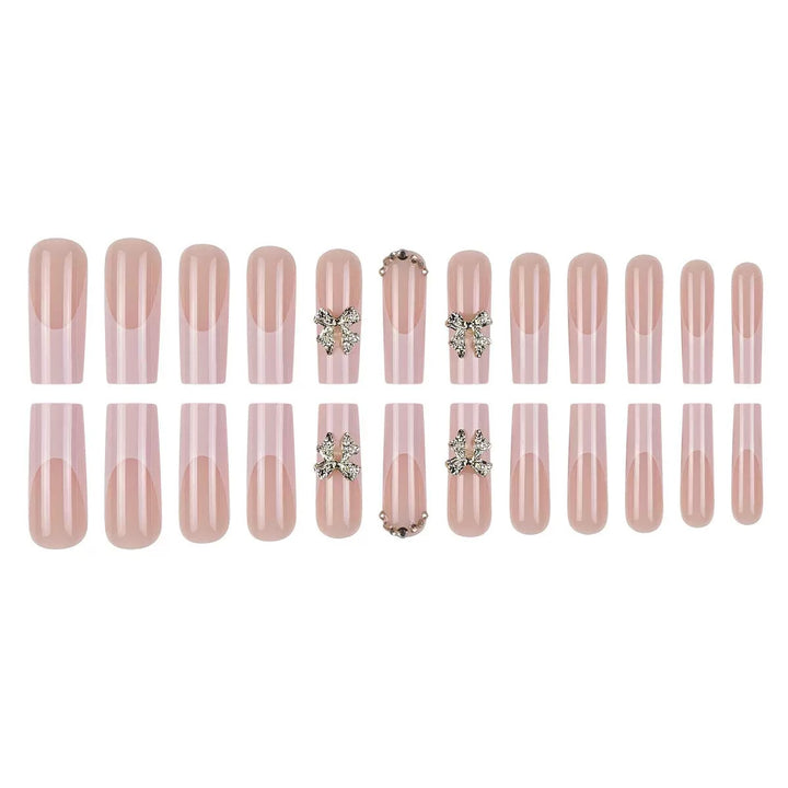 Artificial nail tips with glamorous flower embellishments Stornfield