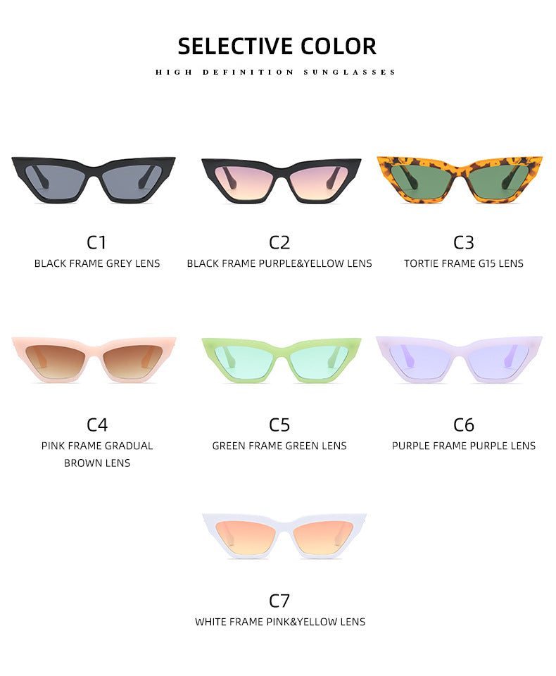 Women edgy cat-eye sunglasses with golden details Stornfield