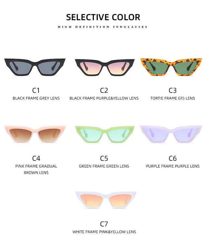 Women edgy cat-eye sunglasses with golden details Stornfield