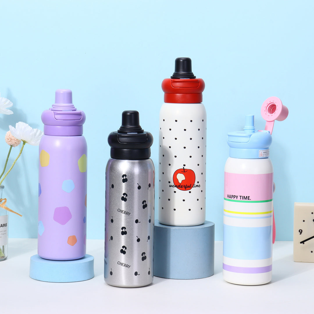Women's thermo water bottle with non-slip grip and unique design Stornfield
