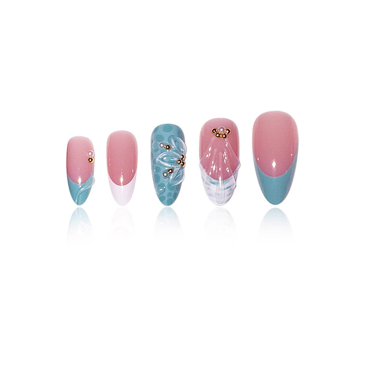 Elegant Abstract Floral Nail Art Extensions Stornfield