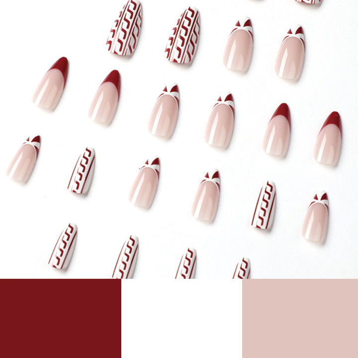 Elegant artificial nails in festive winter design Stornfield
