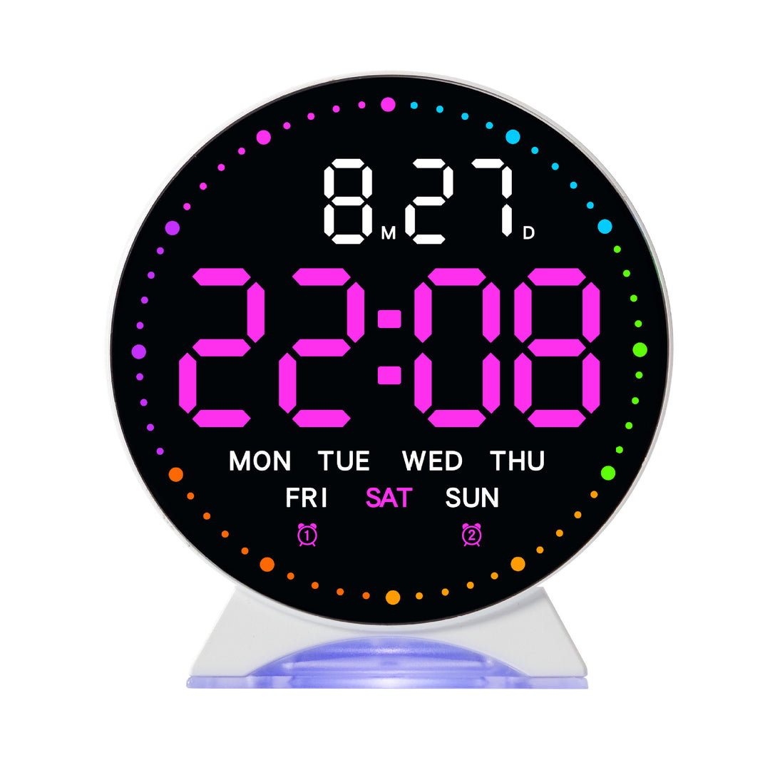 Digital alarm clock with large LED display and multifunctional display Stornfield