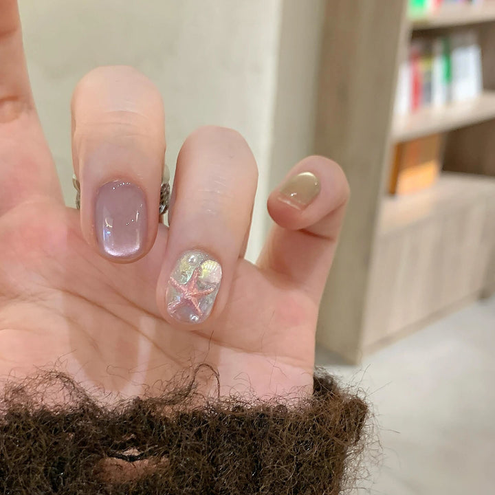 Artificial Nail Set with Shimmering Accents Stornfield