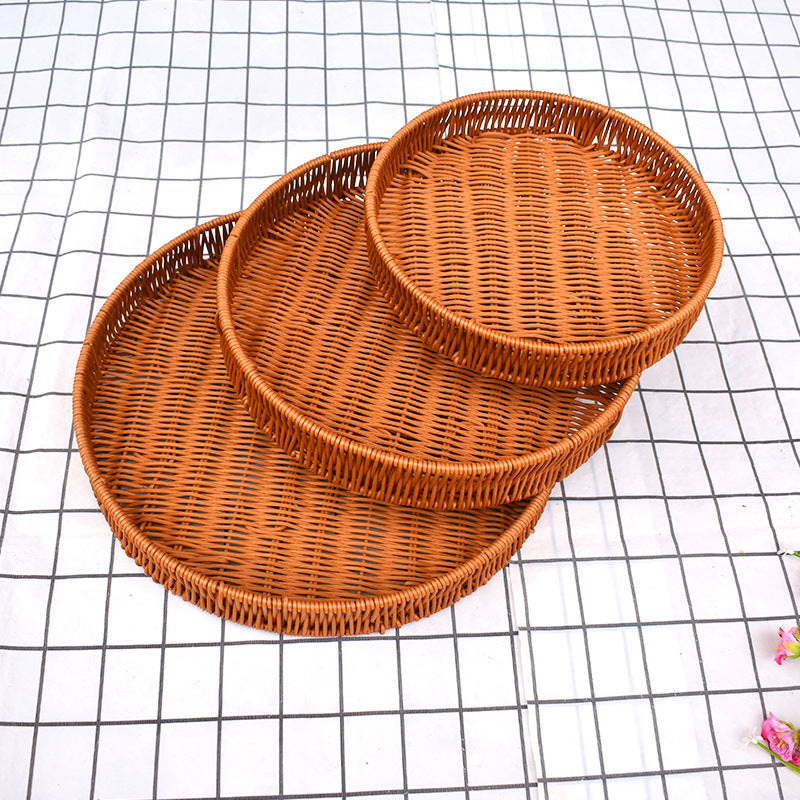 Round Woven Serving Baskets Set Stornfield