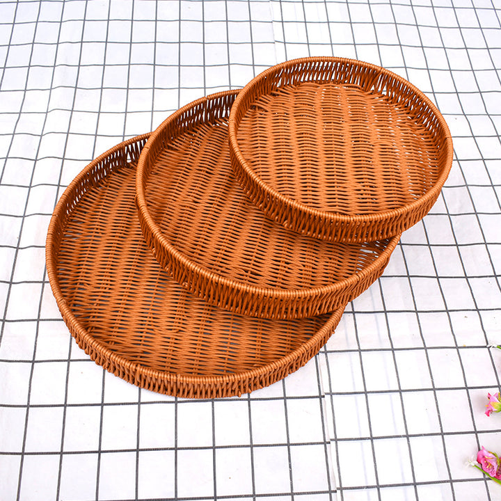 Round Woven Serving Baskets Set Stornfield