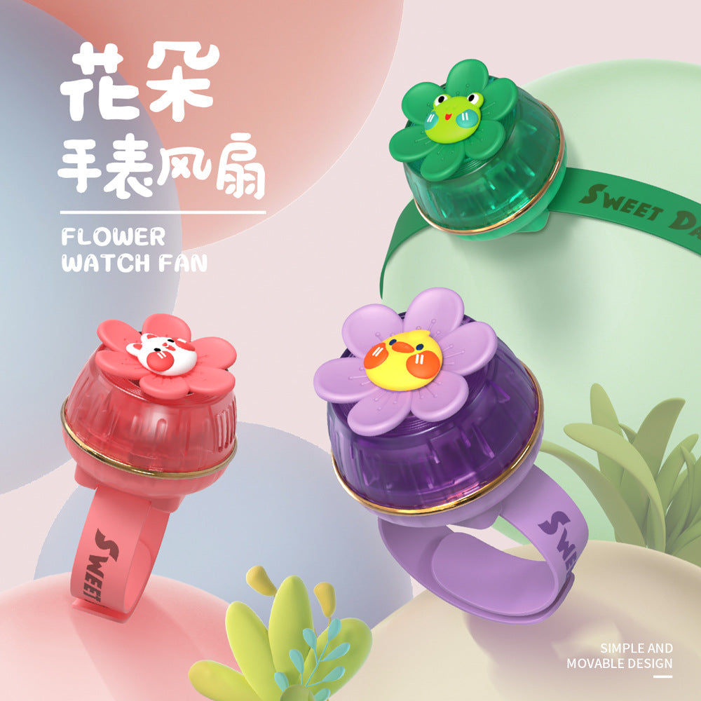 Unisex portable hand fan in flower design Stornfield