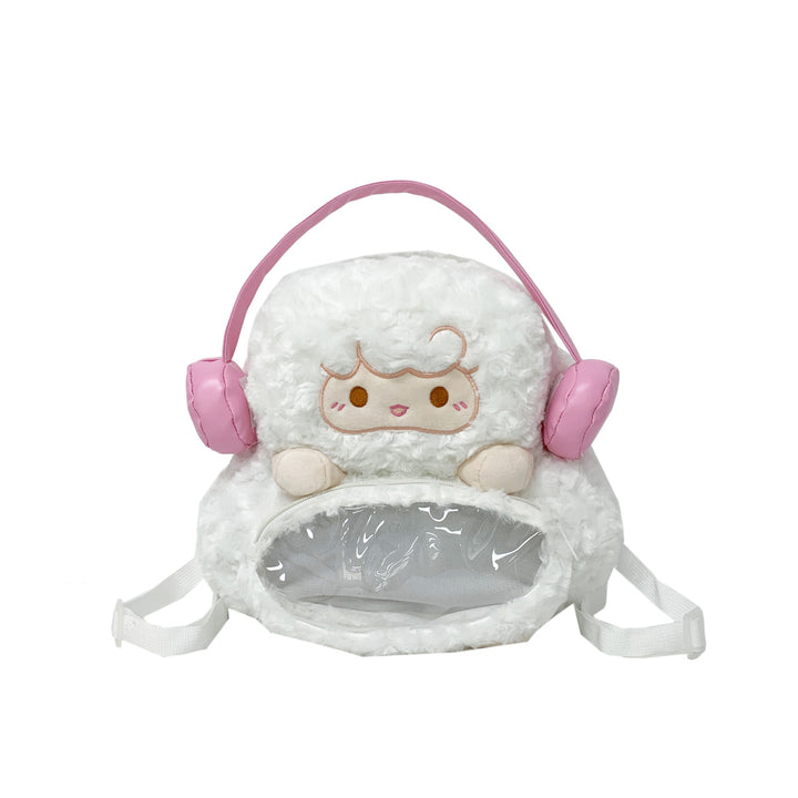 Plush backpack with transparent viewing window Stornfield