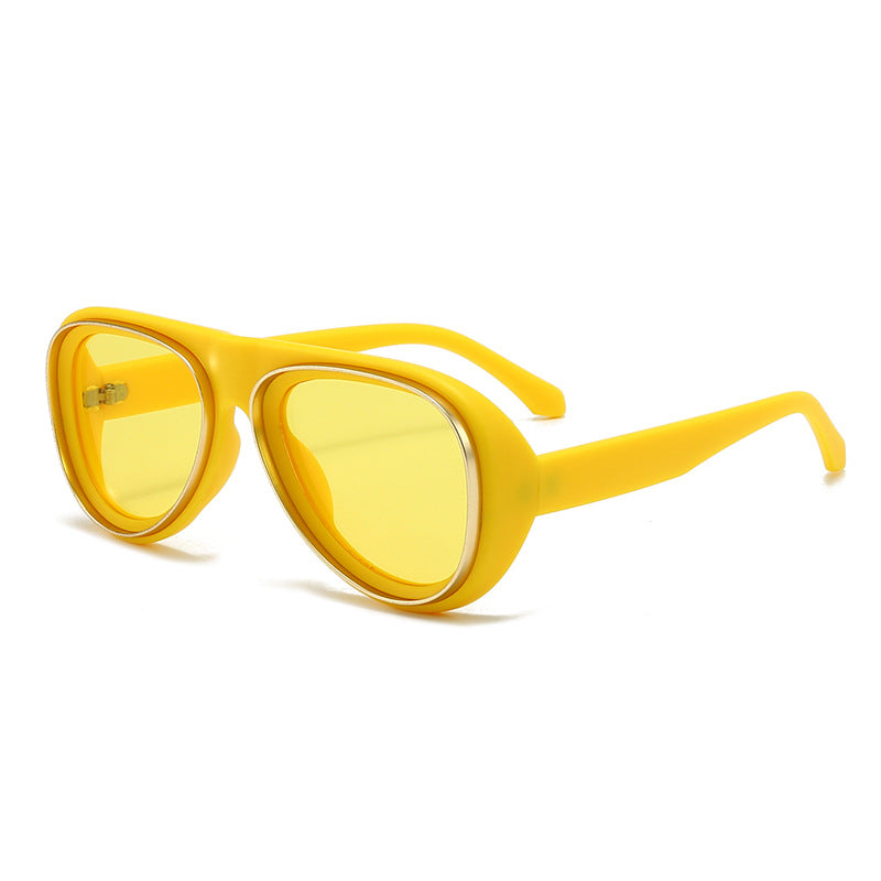 Women's fashionable retro sunglasses with wide frame Stornfield