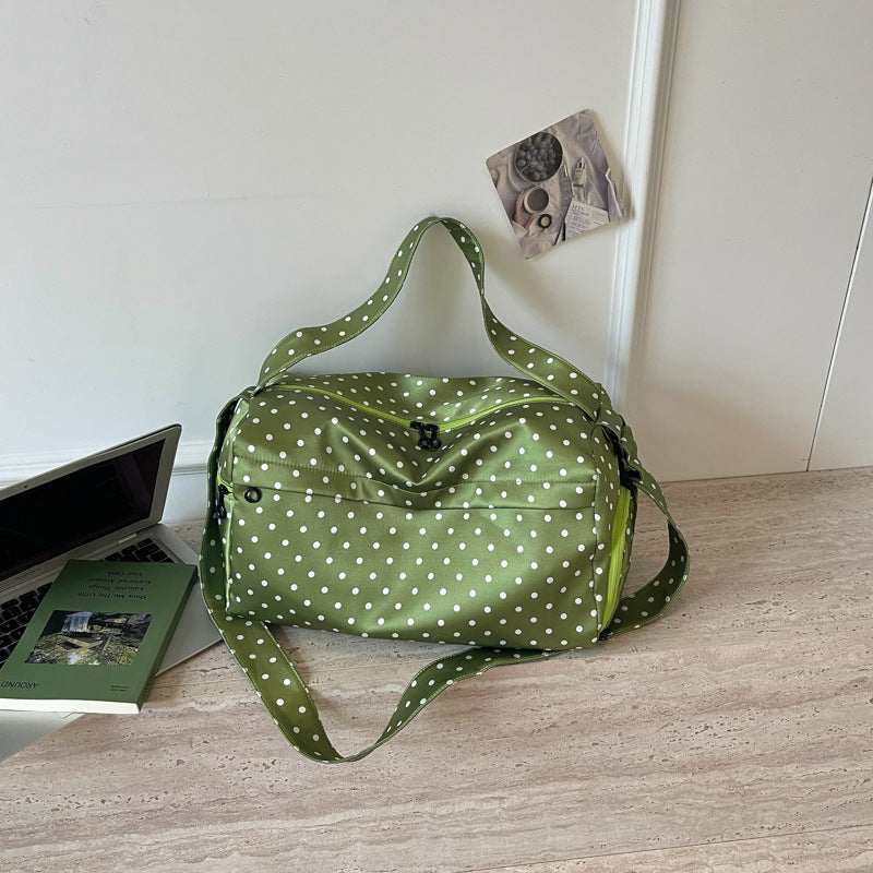 Stylish Polka Dot Travel Duffel