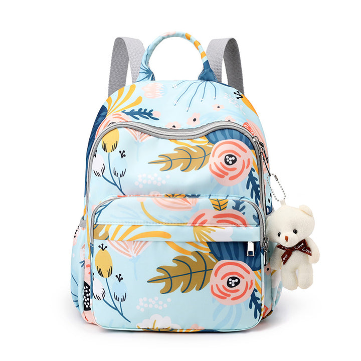 Backpack with Botanical Print and Multifunctional Compartments Stornfield