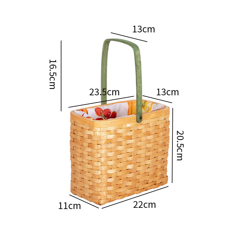 Handwoven Market Basket with Liner Stornfield