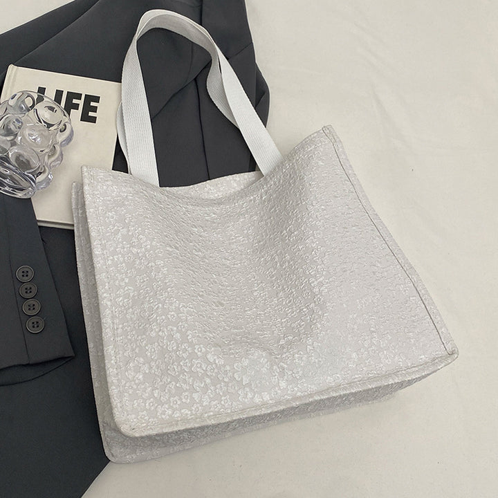 Floral Print Canvas Tote Bag
