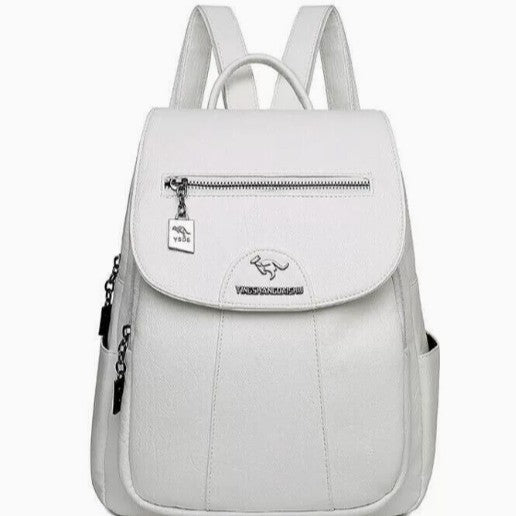 Stylish Multi-Pocket Leather Backpack Stornfield