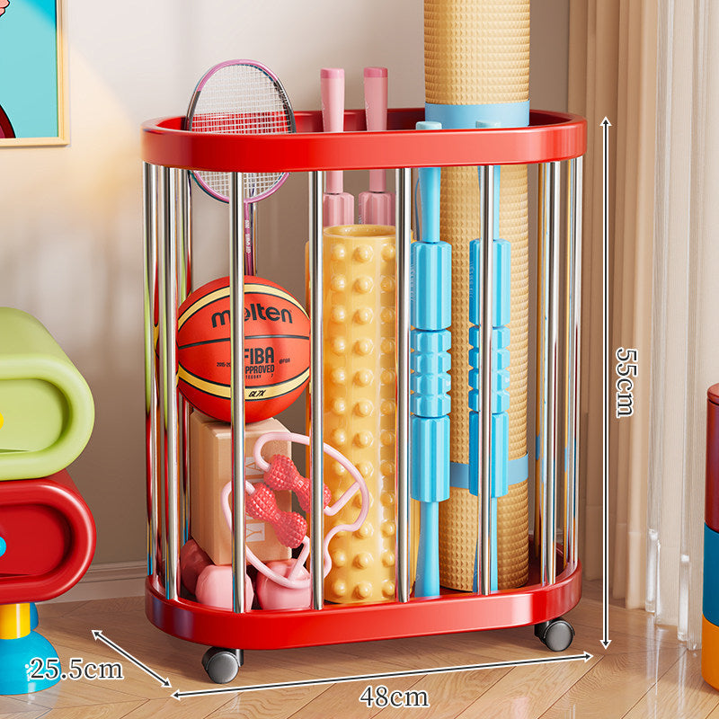 Vertical Rolling Sports Gear Organizer Rack