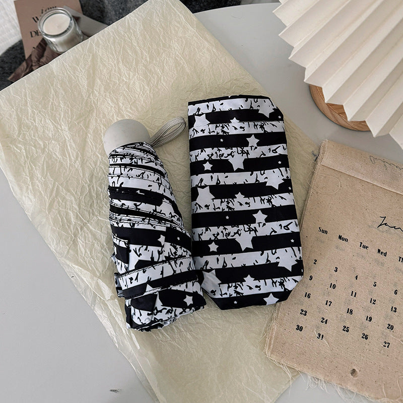 Women Foldable Umbrella with Stylish Stripe Pattern Stornfield