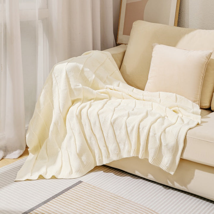 Textured Knit Throw Blanket