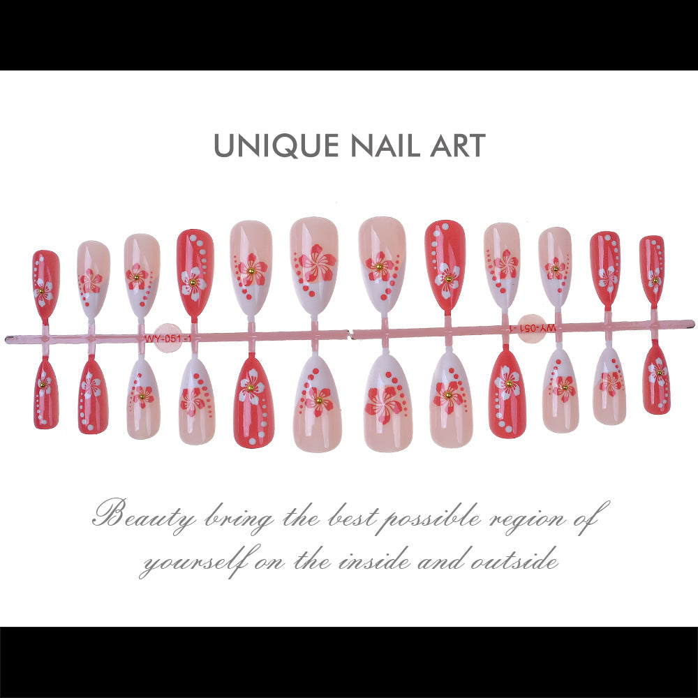 Elegant Floral Press-On Nail Art Collection Stornfield