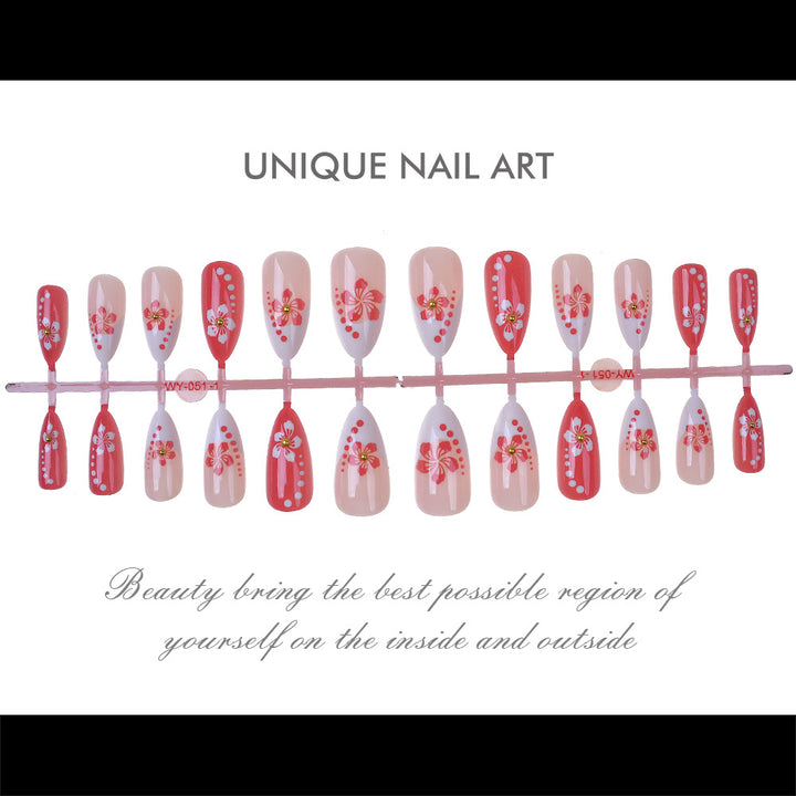 Elegant Floral Press-On Nail Art Collection Stornfield