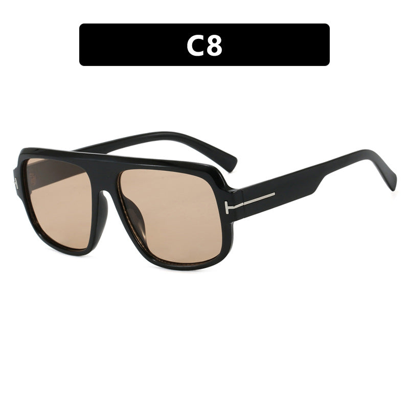 Women’s fashionable square sunglasses with trendy tortoiseshell pattern Stornfield