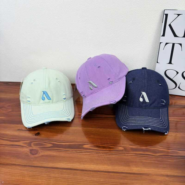 Men's Distressed Denim Style Cap Stornfield