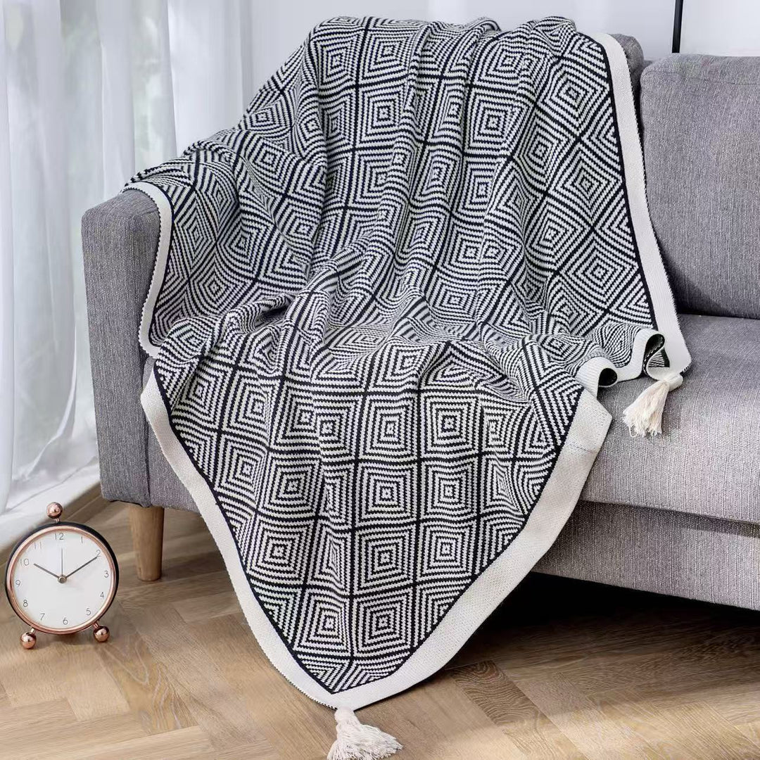 Home Decor Textured Knit Throw Blankets