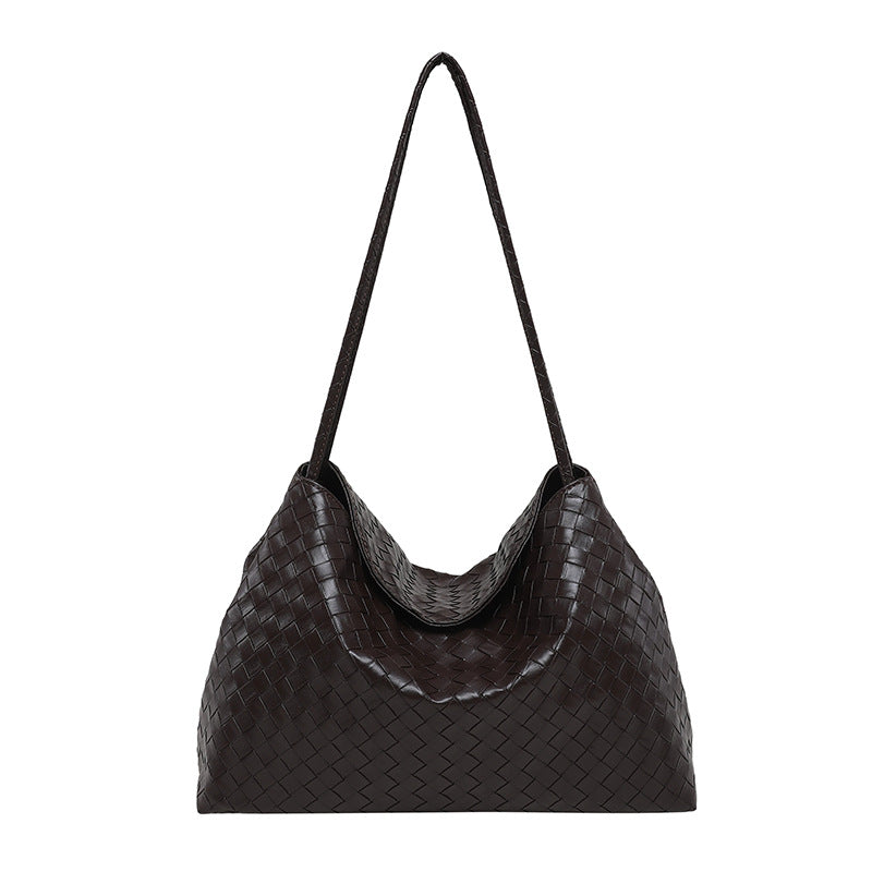 Woven Leather Hobo Bag