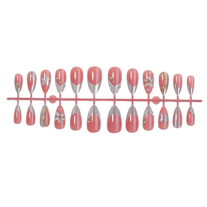 Creative Nail Art Set with Elegant Floral and Glittering Decorations Stornfield