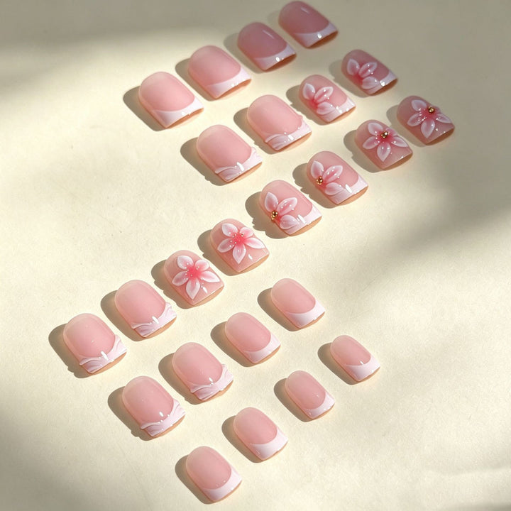 Floral Acrylic Nail Art Tips Stornfield