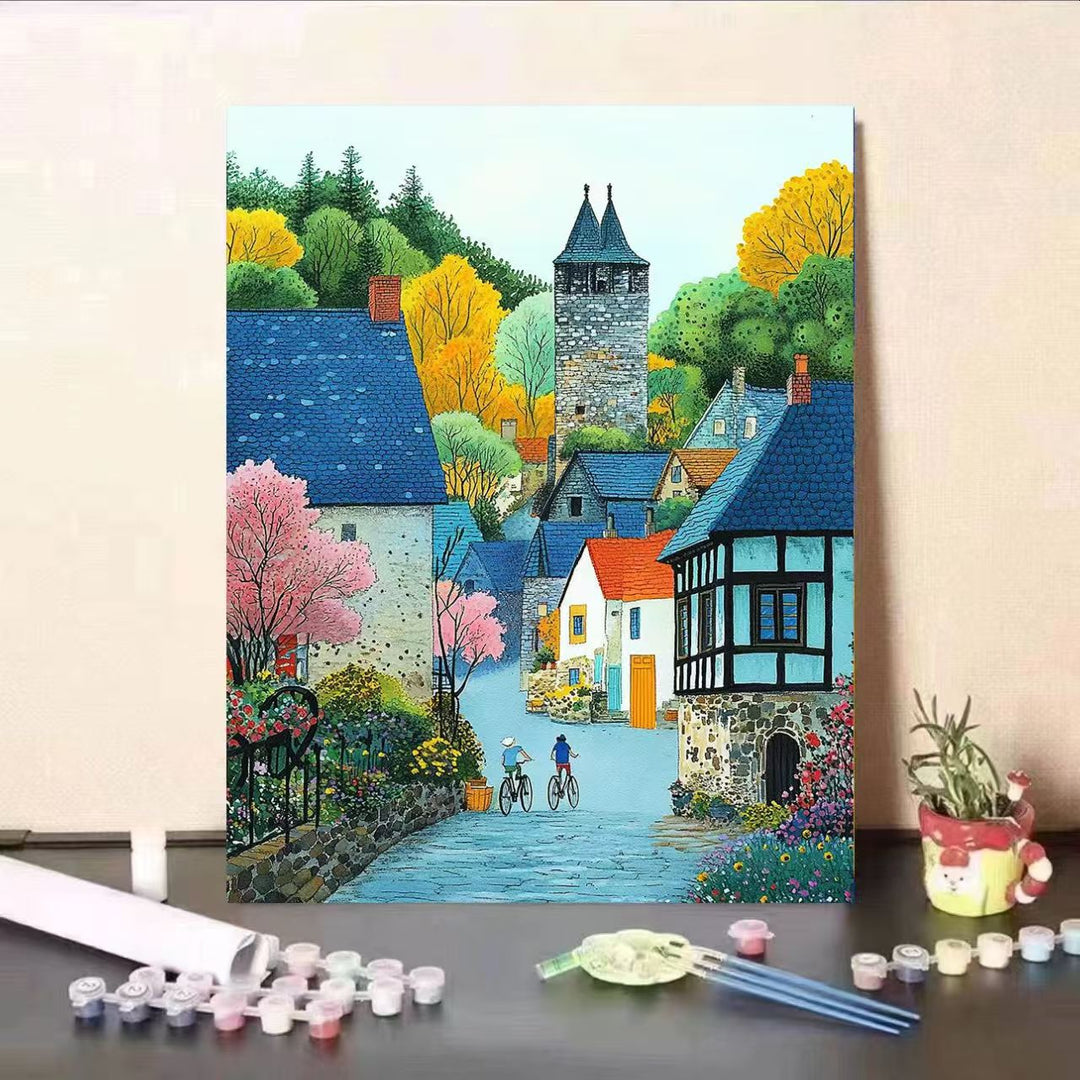 Scenic Village Paint by Numbers Art Kit Stornfield