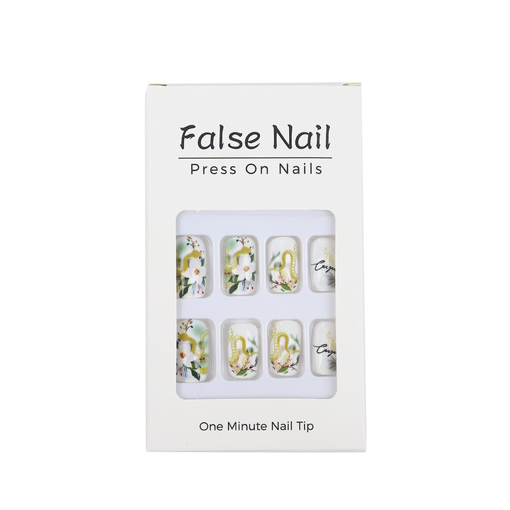 Artificial nails with floral and artistic design Stornfield