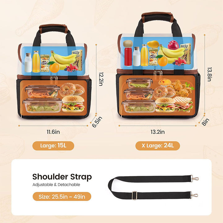 Elegant cooler bag with practical drink holder Stornfield