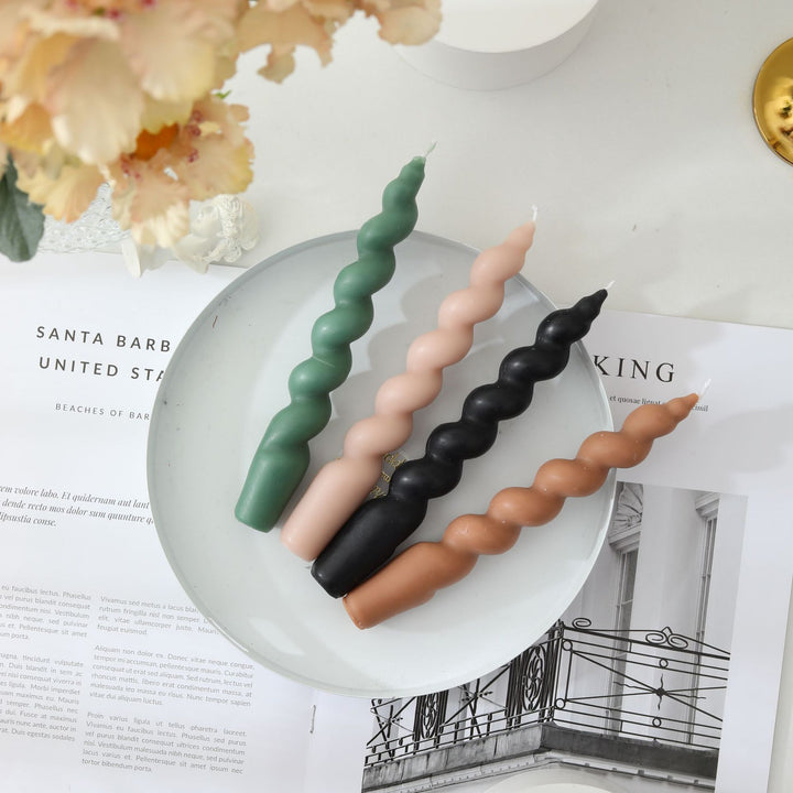 Decorative Twisted Spiral Taper Candle