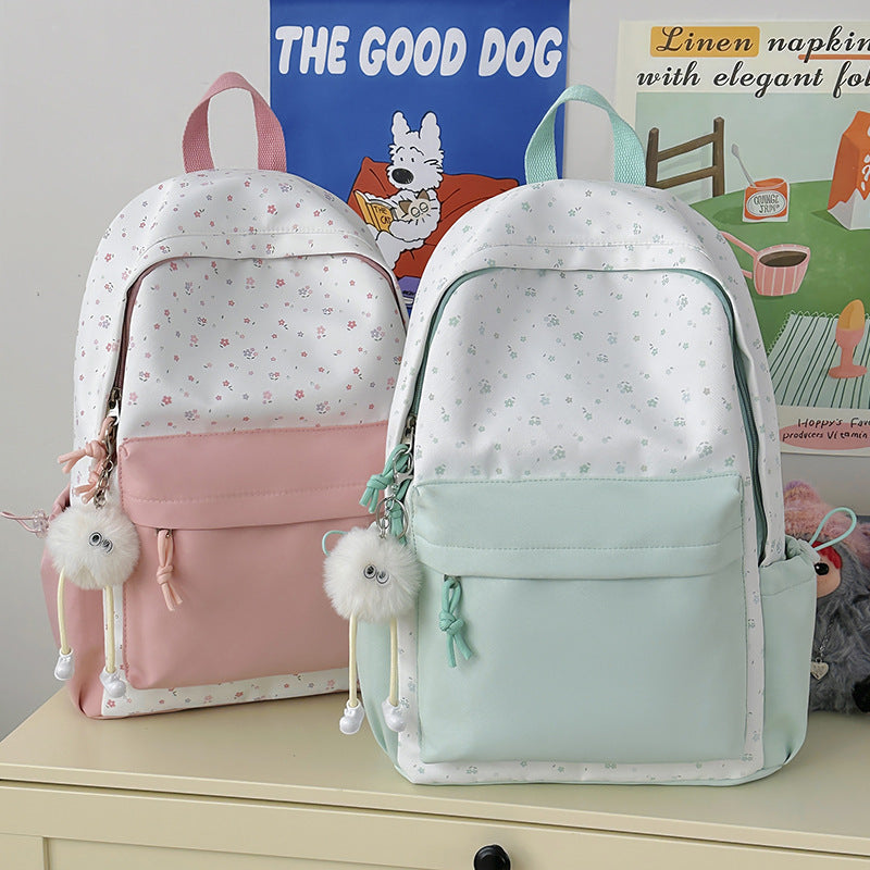 Mini backpack with floral design and practical organizer compartments Stornfield